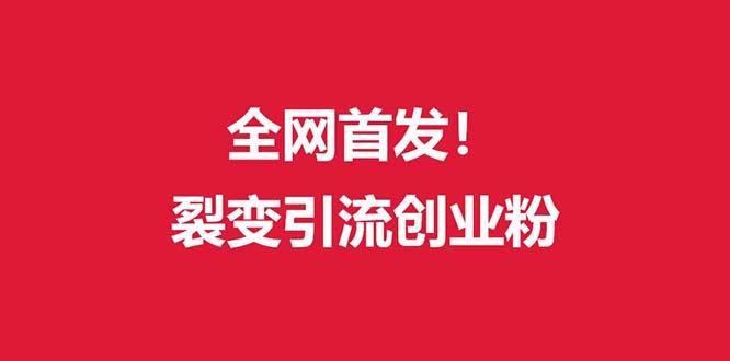 (全网首发)外面收费几千的裂变引流高质量创业粉-博库