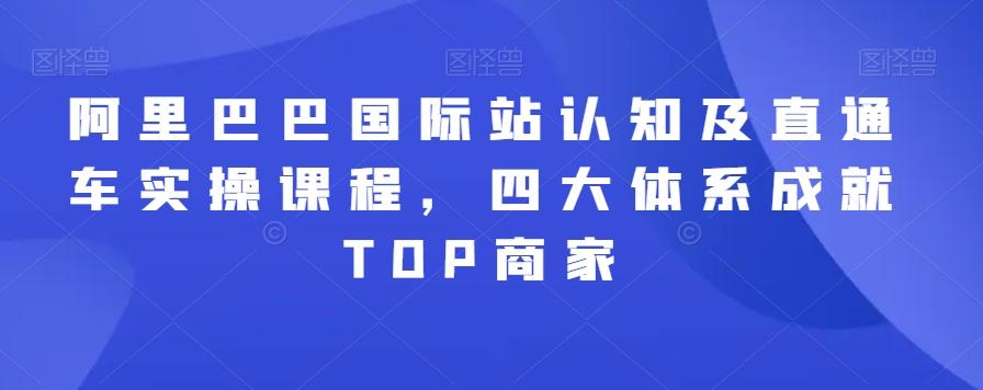 阿里巴巴国际站认知及直通车实操课程，四大体系成就TOP商家-博库