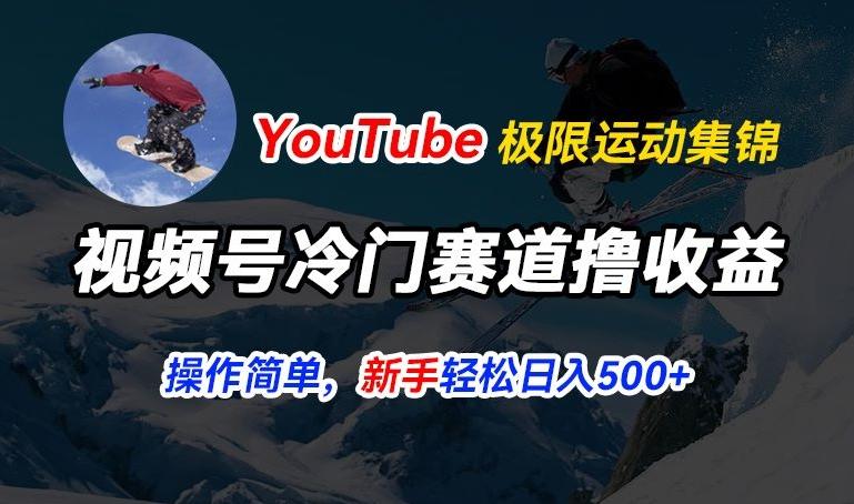 视频号冷门赛道撸收益，YouTube搬运极限运动集锦，暴力起号，操作简单流量高，轻松日入5张【揭秘】-博库