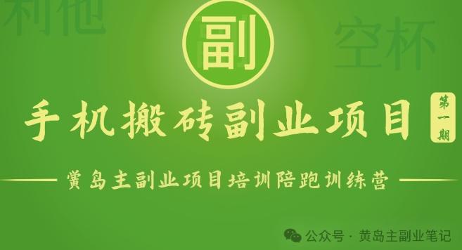 手机搬砖小副业项目训练营1.0，实测1小时收益50+，一部手机轻松日入100+-博库