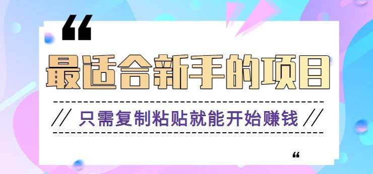 2024最适合新手操作的项目，新手小白只需复制粘贴就能开始赚钱【视频教程+软件】-博库