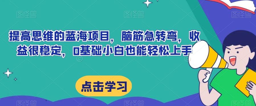 提高思维的蓝海项目，脑筋急转弯，收益很稳定，0基础小白也能轻松上手-博库