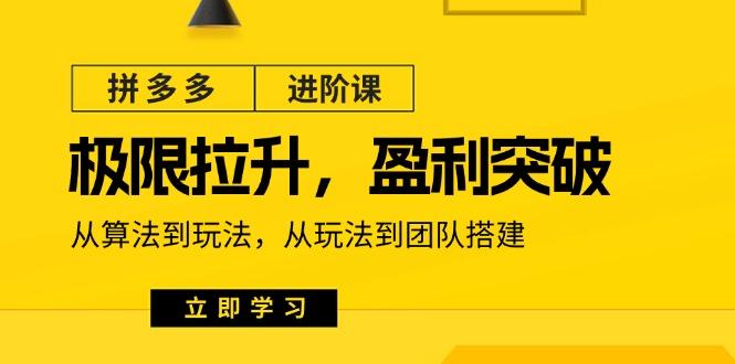 拼多多·进阶课：极限拉升/盈利突破：从算法到玩法 从玩法到团队搭建-18节-博库