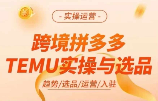 跨境拼多多TEMU实操与选品，多多temu跨境选品运营实操-博库