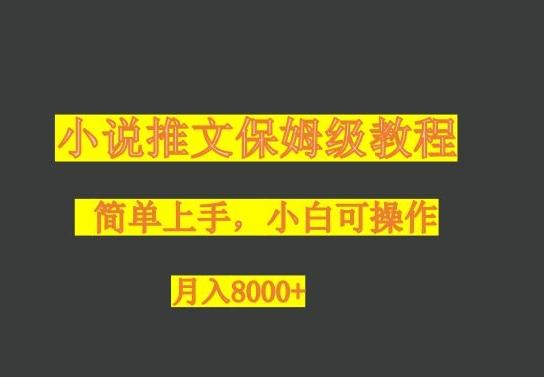 小说推文保姆级教程，小白可操作，月入8000+-博库