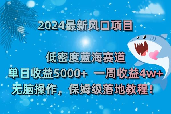 (8545期)2024最新风口项目 低密度蓝海赛道，日收益5000+周收益4w+ 无脑操作，保…-博库