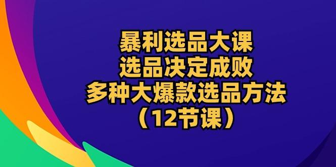 暴利 选品大课：选品决定成败，教你多种大爆款选品方法(12节课-博库