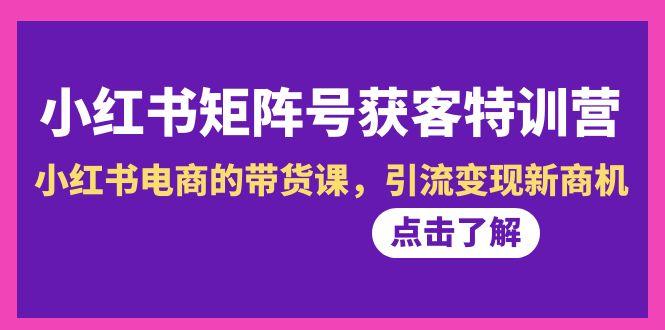 小红书-矩阵号获客特训营-第10期，小红书电商的带货课，引流变现新商机-博库