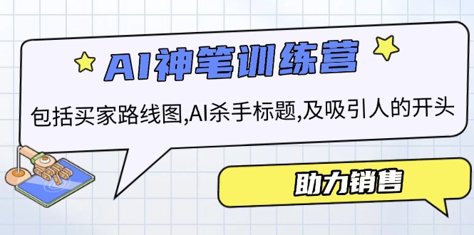 AI销售训练营，包括买家路线图, AI杀手标题,及吸引人的开头，助力销售-博库