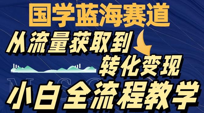 国学蓝海赛道，从流量获取，到转化变现，全流程教学-博库