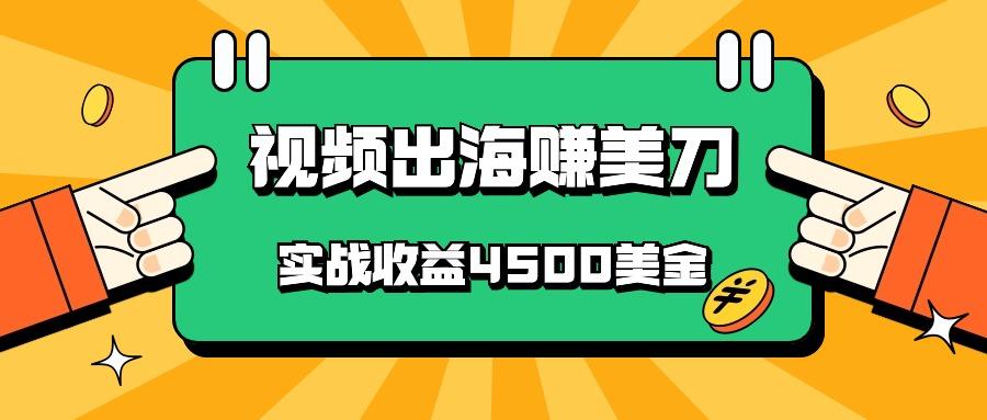 国内爆款视频出海赚美刀，实战收益4500美金，批量无脑搬运，无需经验直接上手-博库