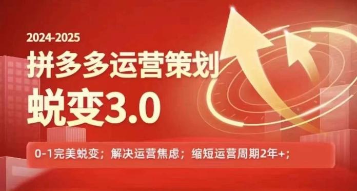 2024-2025拼多多运营策略蜕变3.0，0~1完美蜕变，解决信息焦虑-博库