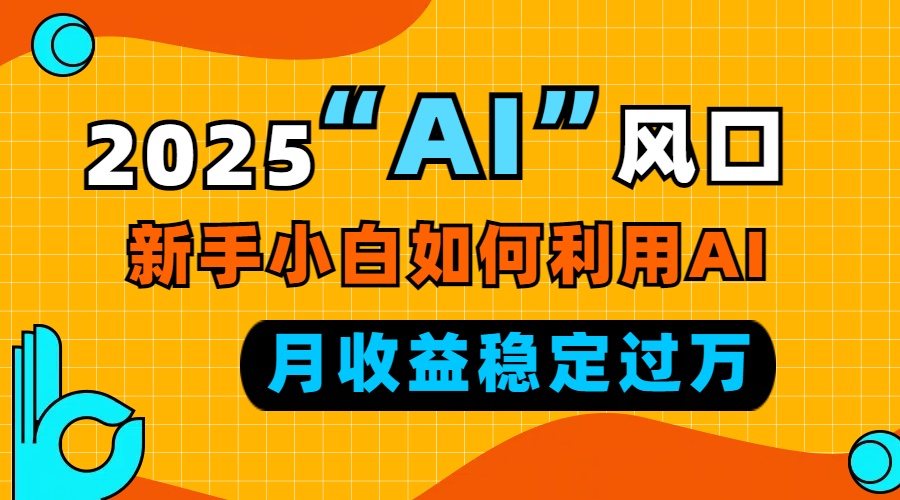 2025“ AI ”风口，新手小白如何利用ai，每月收益稳定过万-博库