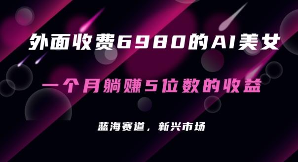 外面收费6980的AI美女项目！每月躺赚5位数收益(教程+素材+工具)【揭秘】-博库