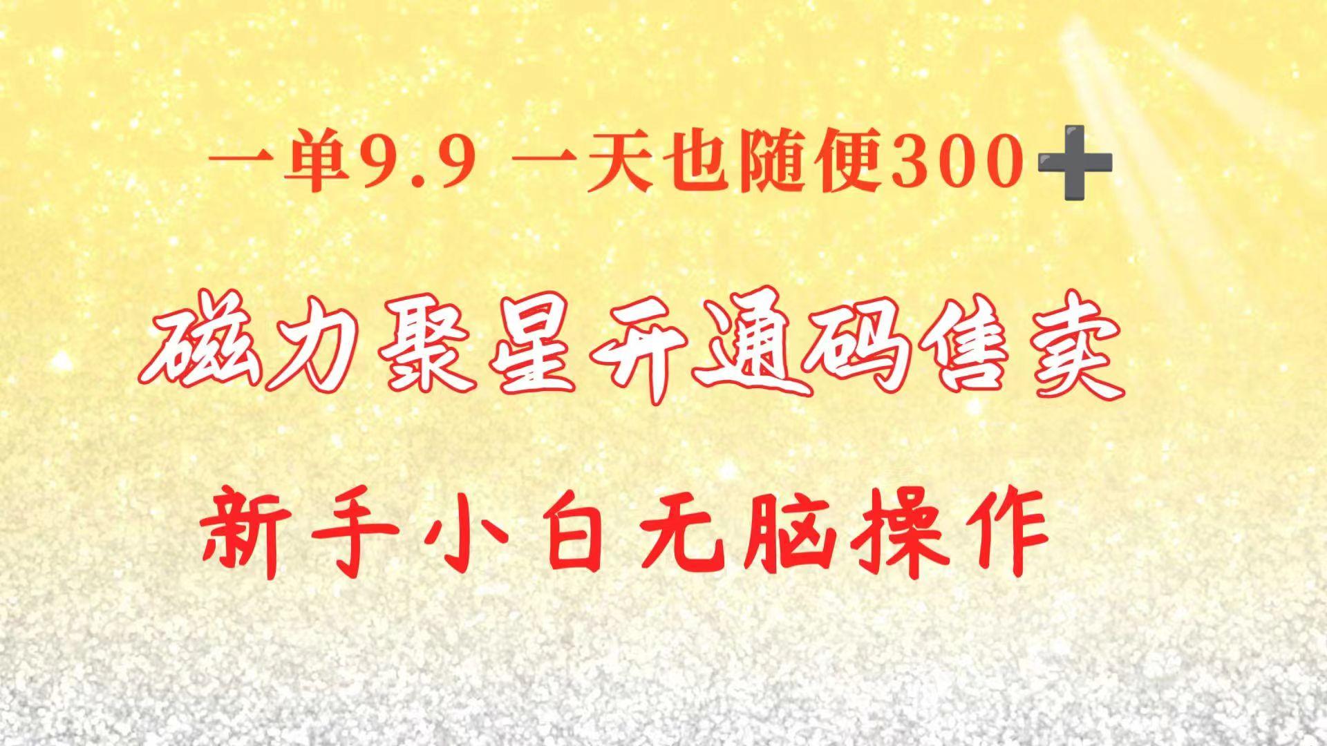 快手磁力聚星码信息差 售卖  一单卖9.9  一天也轻松300+ 新手小白无脑操作-博库