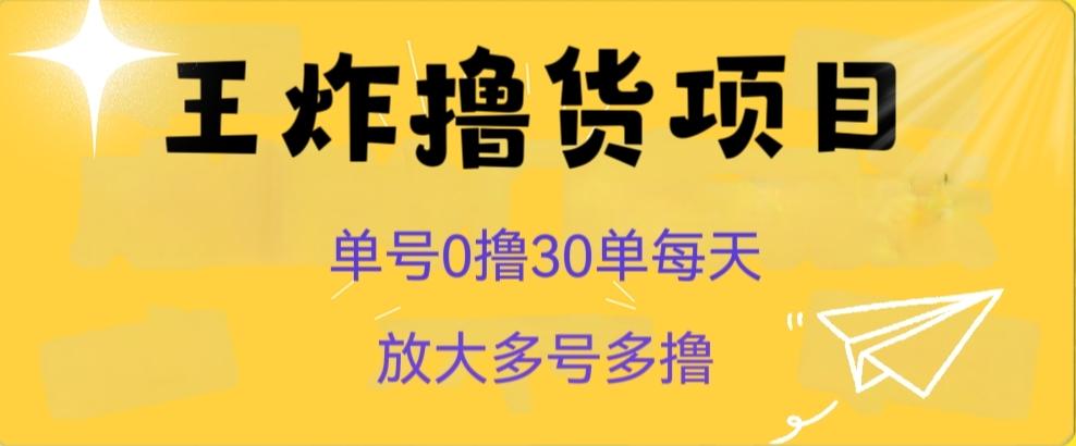 王炸撸货项目，单号0撸30单每天，多号多撸【揭秘】-博库