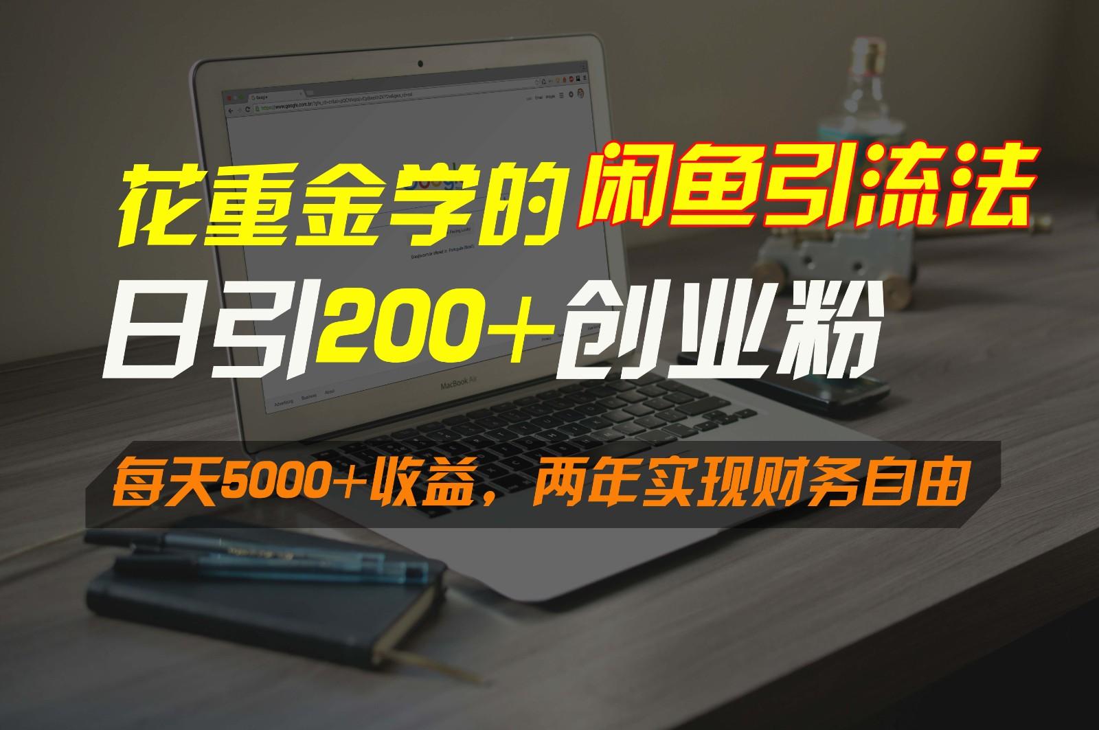 花重金学的闲鱼引流法，日引流300+创业粉，每天5000+收益，两年实现财务自由-博库