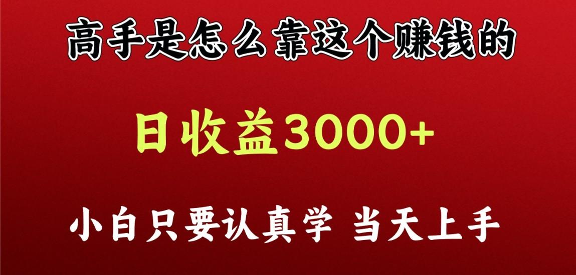 看高手是怎么赚钱的，一天收益至少3000+以上，小白当天上手-博库