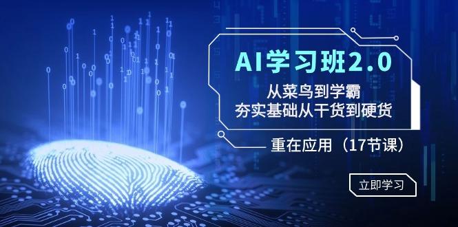 AI学习班2.0：从菜鸟到学霸，夯实基础从干货到硬货，重在应用(17节课)-博库