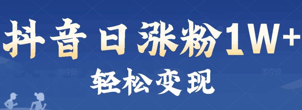 首发抖音新赛道日涨粉1W+轻松变现-博库