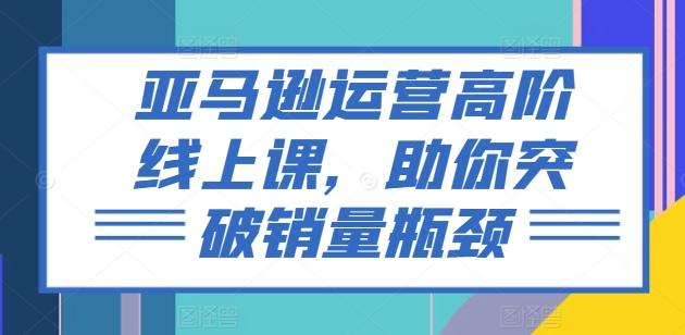 亚马逊运营高阶线上课，助你突破销量瓶颈-博库