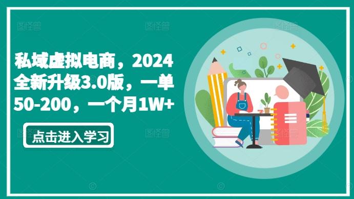 私域虚拟电商，2024全新升级3.0版，一单50-200，一个月1W+【揭秘】-博库