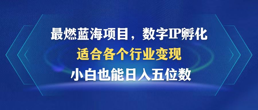 最燃蓝海项目  数字IP孵化  适合各个行业变现  小白也能日入5位数-博库