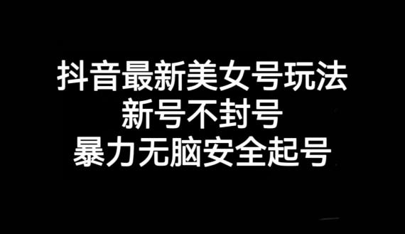 抖音最新美女号玩法，新号不封号，暴力无脑安全起号【揭秘】-博库