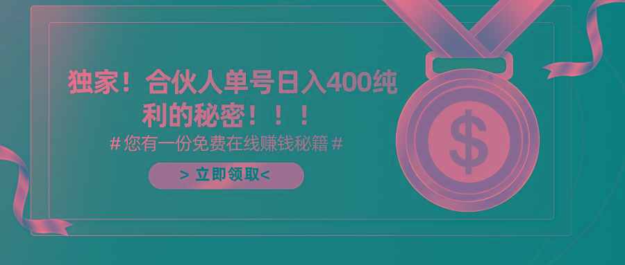 (10028期)合伙人广告撸金最新玩法，每天单号400纯利-博库