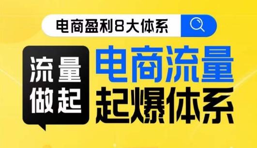 8大体系流量篇·流量做起，电商流量起爆体系线上课-博库