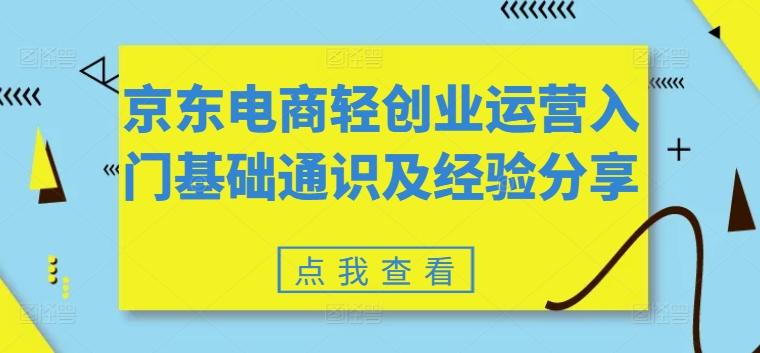 京东电商轻创业运营入门基础通识及经验分享-博库