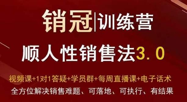 爆款！销冠训练营3.0之顺人性销售法，全方位解决销售难题、可落地、可执行、有结果-博库