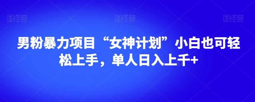 男粉暴力项目“女神计划”小白也可轻松上手，单人日入上千+【揭秘】-博库