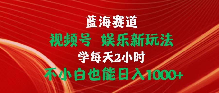 蓝海赛道视频号 娱乐新玩法每天2小时小白也能日入1000+-博库