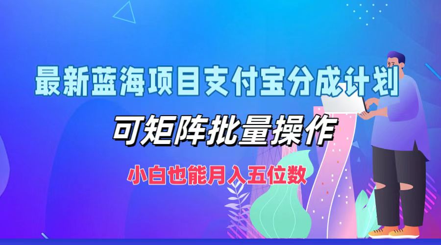 最新蓝海项目支付宝分成计划，可矩阵批量操作，小白也能月入五位数-博库