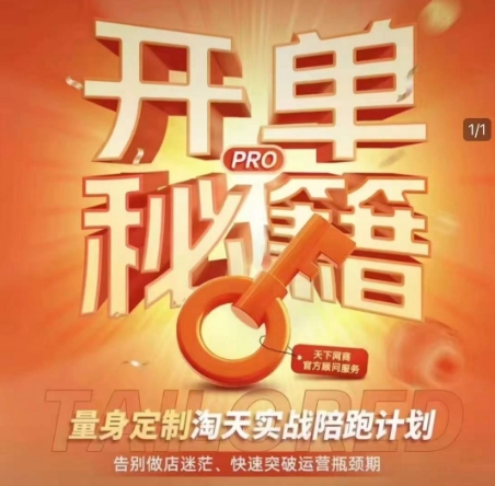 淘宝开单秘籍PRO，量身定制淘天实战陪跑计划，告别做店迷茫、快速突破运营瓶颈期-博库