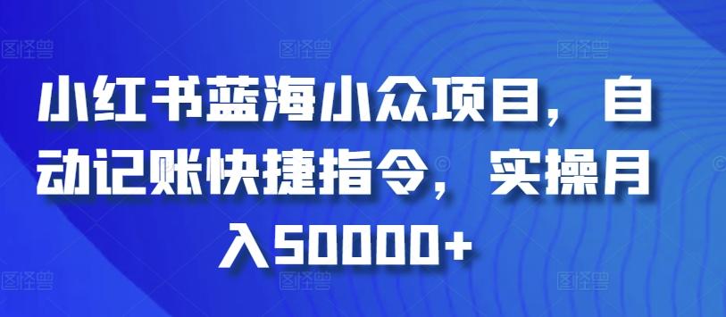 小红书蓝海小众项目，自动记账快捷指令，实操月入50000+【揭秘】-博库