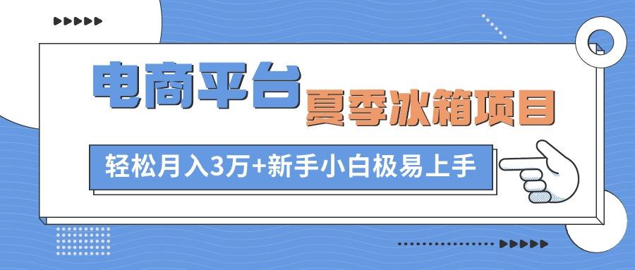 电商平台夏季冰箱项目，轻松月入3万+，新手小白极易上手-博库