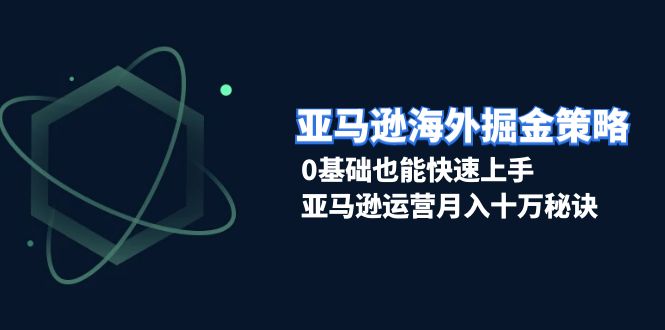 亚马逊海外掘金策略，0基础也能快速上手，亚马逊运营月入十万秘诀-博库