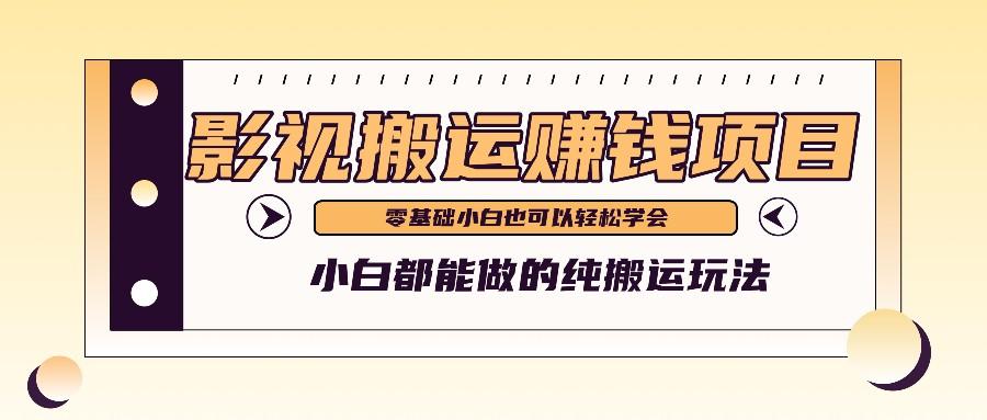 手把手教你操作影视搬运项目，小白都能做零基础也能赚钱-博库