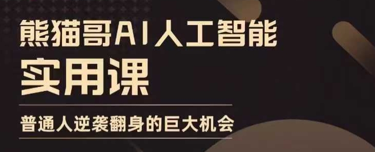 AI人工智能实用课，实在实用实战，普通人逆袭翻身的巨大机会-博库