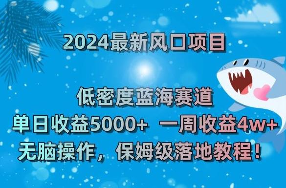 2024最新风口项目，低密度蓝海赛道，单日收益5000+，一周收益4w+！【揭秘】-博库