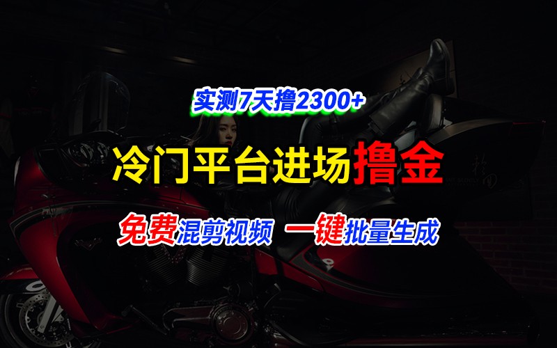 全新冷门平台vivo视频，快速免费进场搞米，通过混剪视频一键批量生成，实测7天撸2300+-博库