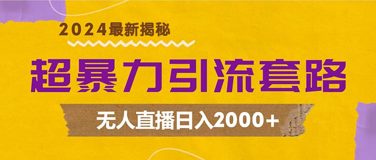 超暴力引流套路，无人直播日入2000+-博库