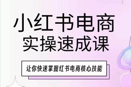 小红书电商实操速成课，让你快速掌握红书电商核心技能-博库