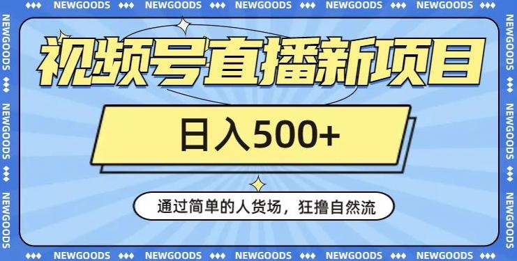 视频号直播新项目，通过简单的人货场，狂撸自然流，日入500+【260G资料】-博库