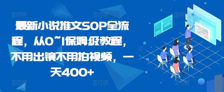 最新小说推文SOP全流程，从0~1保姆级教程，不用出镜不用拍视频，一天400+-博库