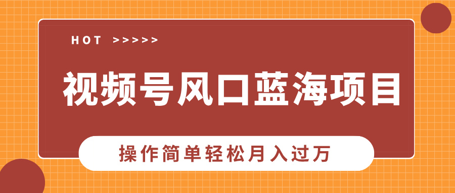 视频号风口蓝海项目，中老年人的流量密码，操作简单轻松月入过万-博库