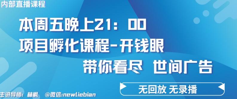 4.26日内部回放课程《项目孵化-开钱眼》赚钱的底层逻辑【揭秘】-博库