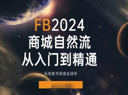 2024Faceboo商城自然流(从入门到精通)，玩转脸书商城全闭环-博库